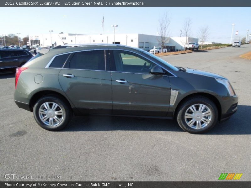 Evolution Green Metallic / Shale/Brownstone 2013 Cadillac SRX Luxury FWD