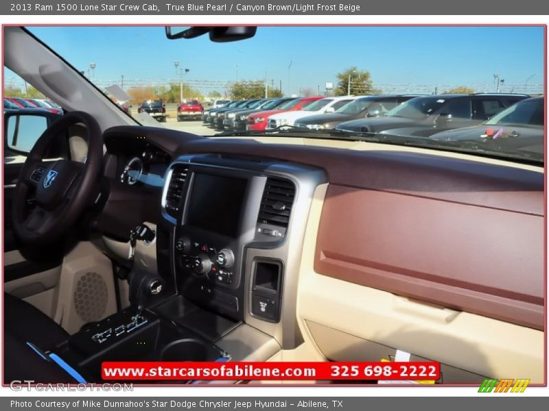 True Blue Pearl / Canyon Brown/Light Frost Beige 2013 Ram 1500 Lone Star Crew Cab