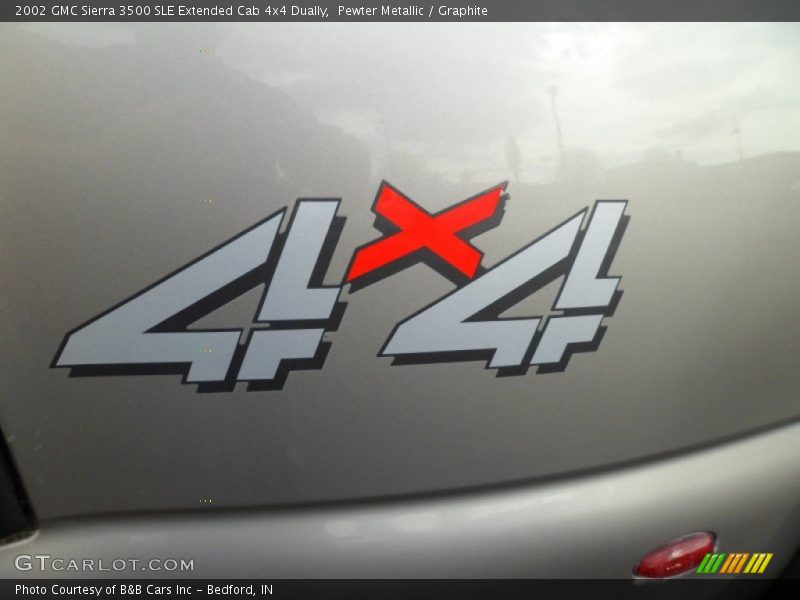 Pewter Metallic / Graphite 2002 GMC Sierra 3500 SLE Extended Cab 4x4 Dually