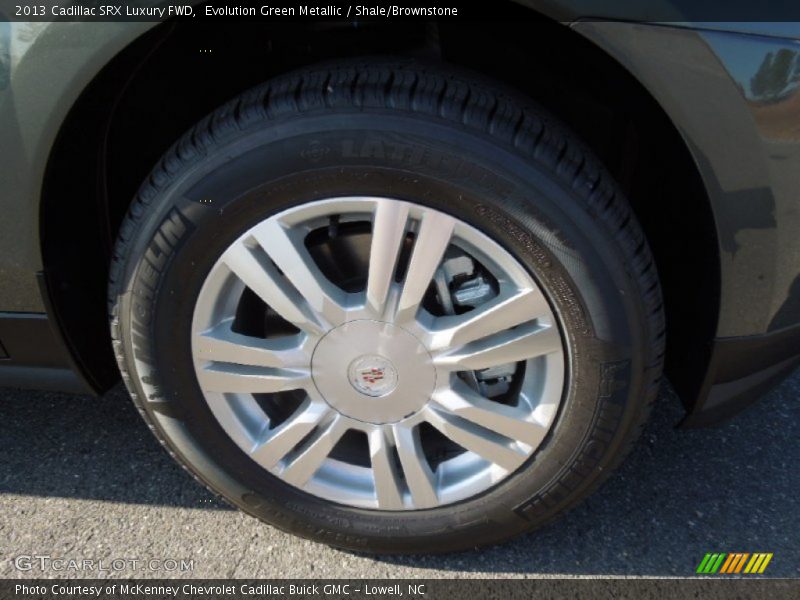Evolution Green Metallic / Shale/Brownstone 2013 Cadillac SRX Luxury FWD