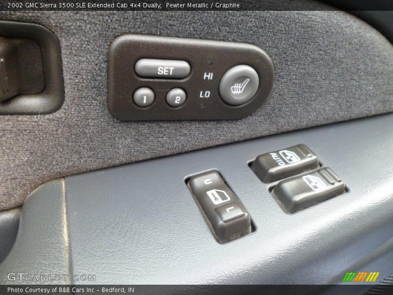 Pewter Metallic / Graphite 2002 GMC Sierra 3500 SLE Extended Cab 4x4 Dually