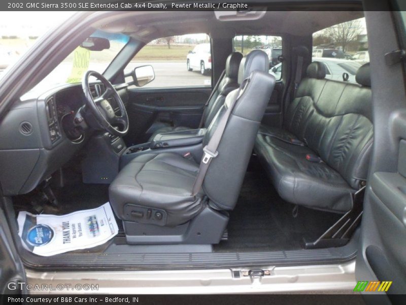  2002 Sierra 3500 SLE Extended Cab 4x4 Dually Graphite Interior