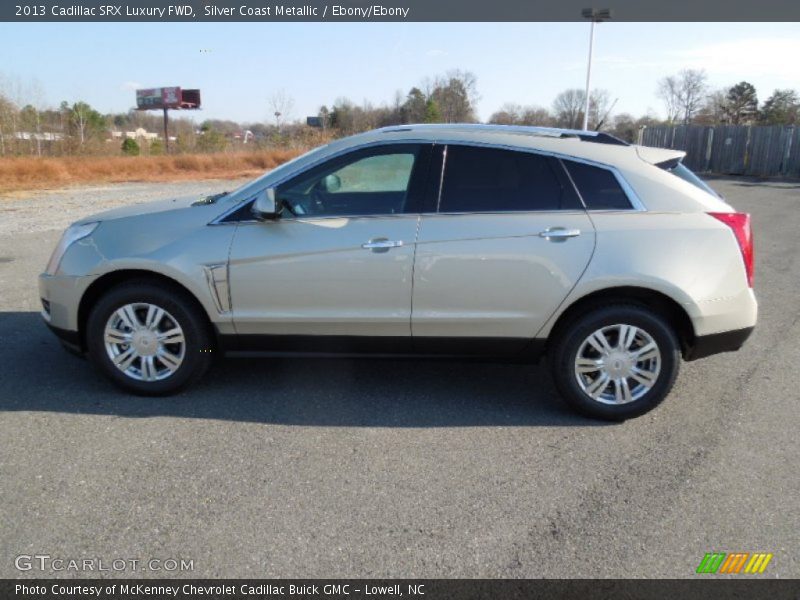 Silver Coast Metallic / Ebony/Ebony 2013 Cadillac SRX Luxury FWD