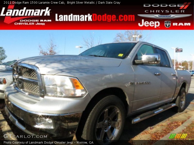 Bright Silver Metallic / Dark Slate Gray 2011 Dodge Ram 1500 Laramie Crew Cab