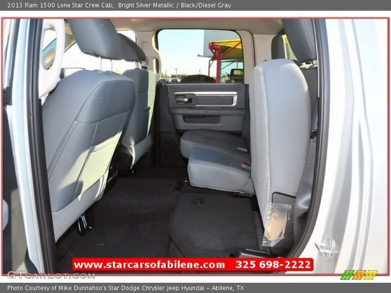 Bright Silver Metallic / Black/Diesel Gray 2013 Ram 1500 Lone Star Crew Cab