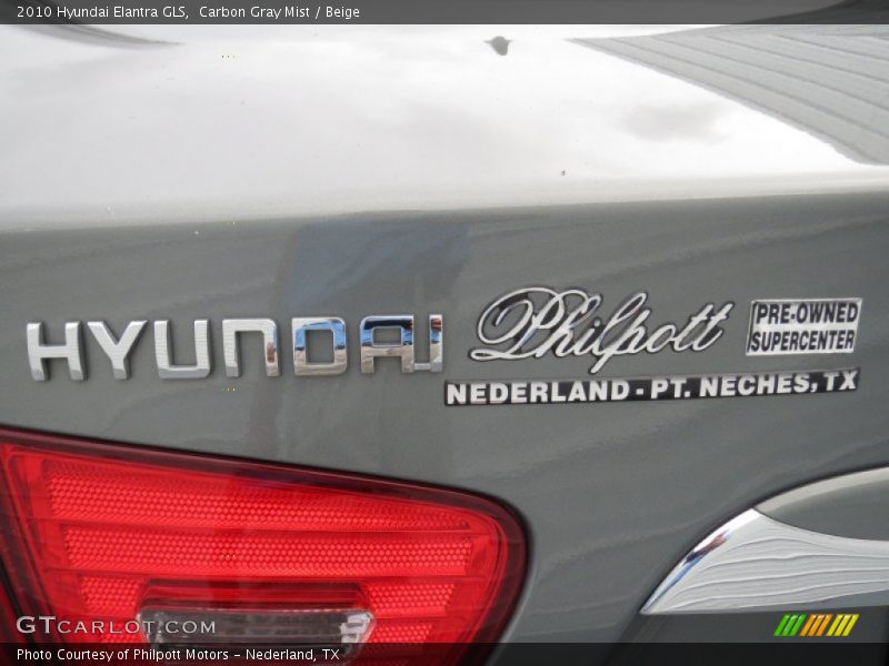 Carbon Gray Mist / Beige 2010 Hyundai Elantra GLS