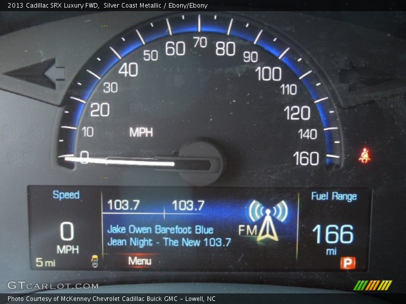 Silver Coast Metallic / Ebony/Ebony 2013 Cadillac SRX Luxury FWD