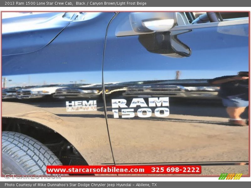 Black / Canyon Brown/Light Frost Beige 2013 Ram 1500 Lone Star Crew Cab