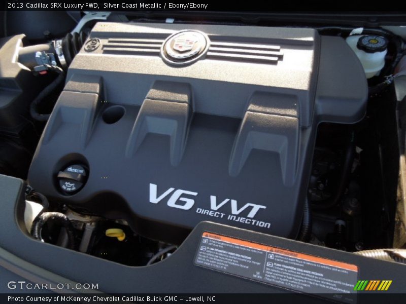 Silver Coast Metallic / Ebony/Ebony 2013 Cadillac SRX Luxury FWD