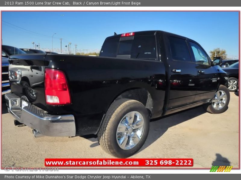 Black / Canyon Brown/Light Frost Beige 2013 Ram 1500 Lone Star Crew Cab