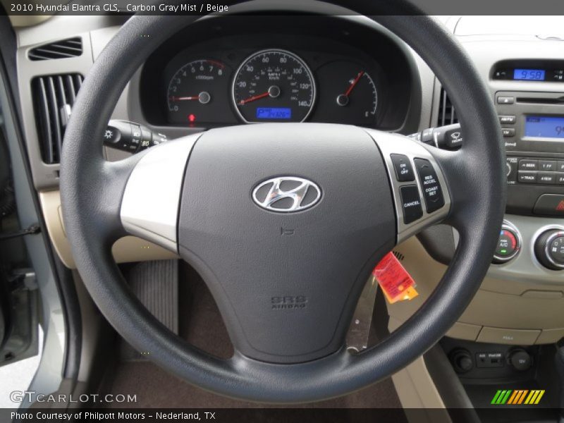 Carbon Gray Mist / Beige 2010 Hyundai Elantra GLS