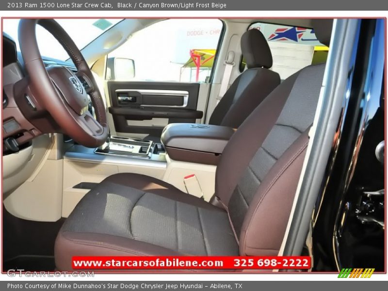 Black / Canyon Brown/Light Frost Beige 2013 Ram 1500 Lone Star Crew Cab