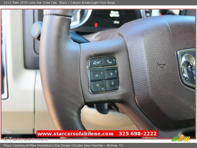 Black / Canyon Brown/Light Frost Beige 2013 Ram 1500 Lone Star Crew Cab