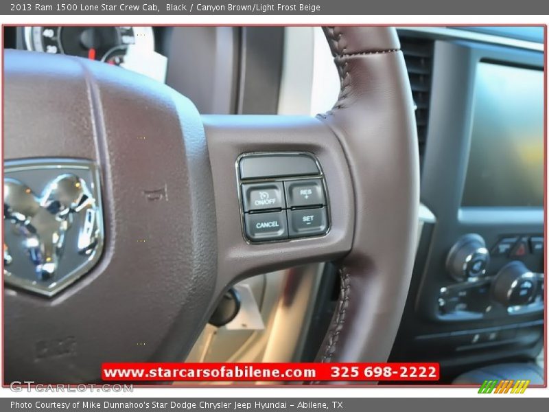Black / Canyon Brown/Light Frost Beige 2013 Ram 1500 Lone Star Crew Cab