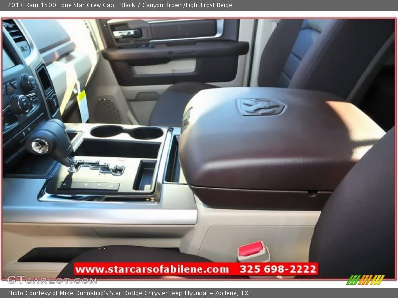 Black / Canyon Brown/Light Frost Beige 2013 Ram 1500 Lone Star Crew Cab
