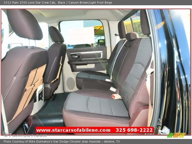 Black / Canyon Brown/Light Frost Beige 2013 Ram 1500 Lone Star Crew Cab