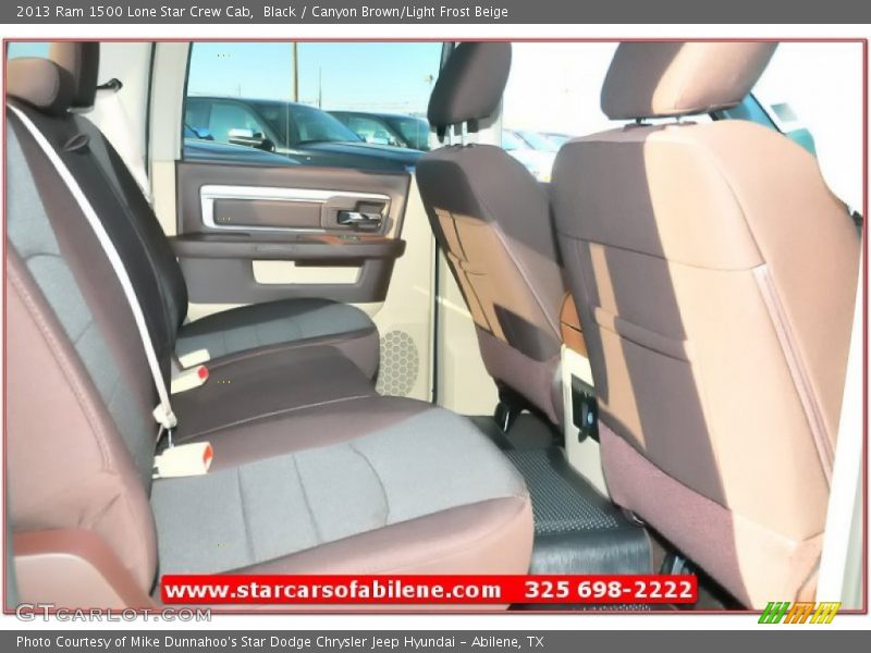 Black / Canyon Brown/Light Frost Beige 2013 Ram 1500 Lone Star Crew Cab