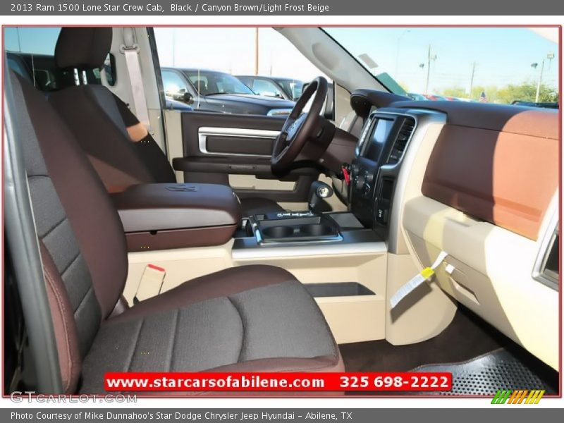 Black / Canyon Brown/Light Frost Beige 2013 Ram 1500 Lone Star Crew Cab