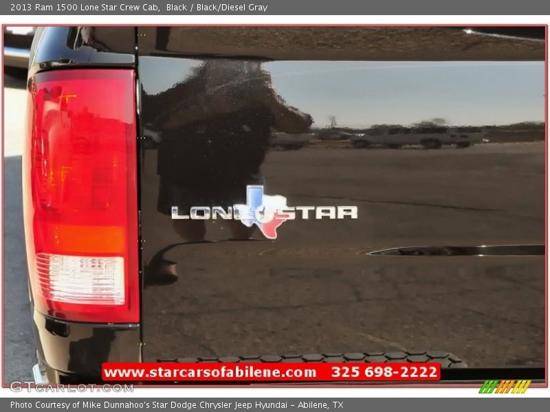 Black / Black/Diesel Gray 2013 Ram 1500 Lone Star Crew Cab