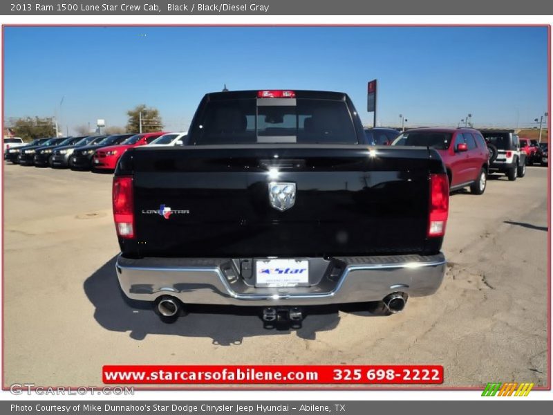 Black / Black/Diesel Gray 2013 Ram 1500 Lone Star Crew Cab
