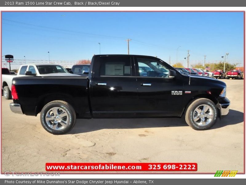 Black / Black/Diesel Gray 2013 Ram 1500 Lone Star Crew Cab