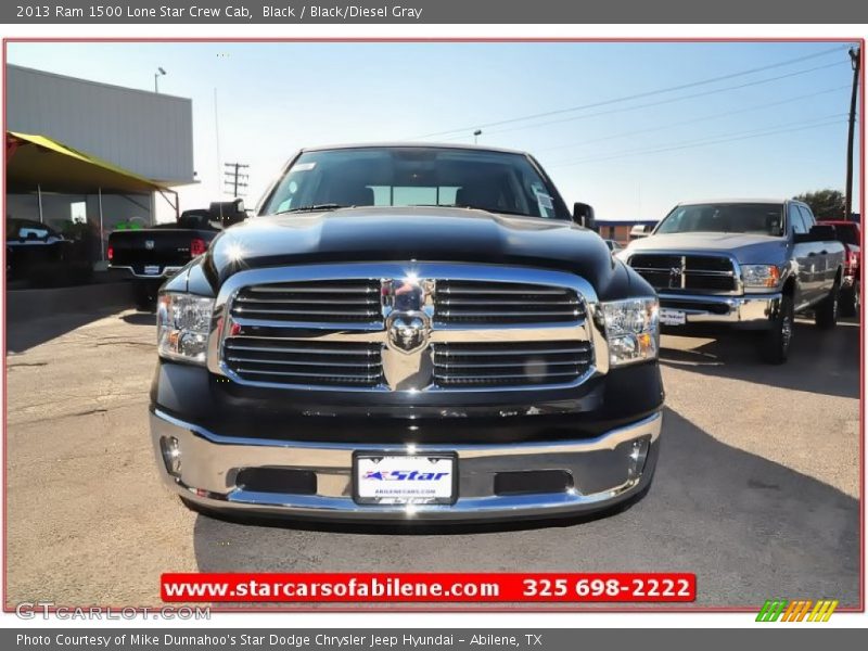 Black / Black/Diesel Gray 2013 Ram 1500 Lone Star Crew Cab