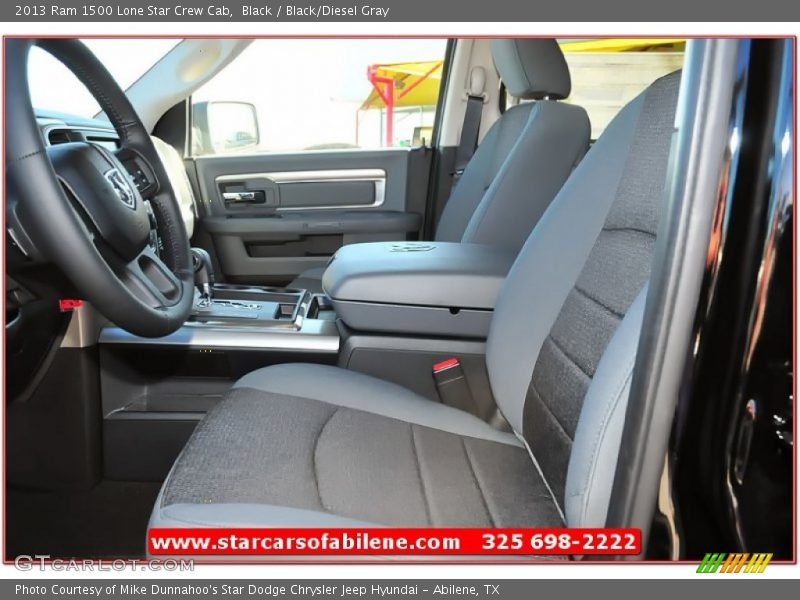 Black / Black/Diesel Gray 2013 Ram 1500 Lone Star Crew Cab