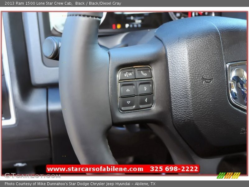 Black / Black/Diesel Gray 2013 Ram 1500 Lone Star Crew Cab
