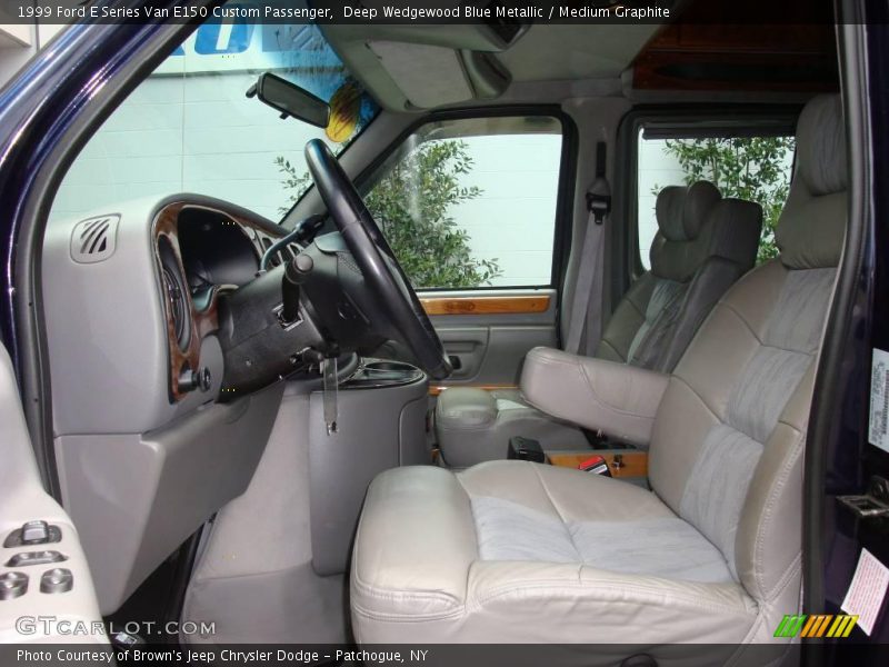 Deep Wedgewood Blue Metallic / Medium Graphite 1999 Ford E Series Van E150 Custom Passenger