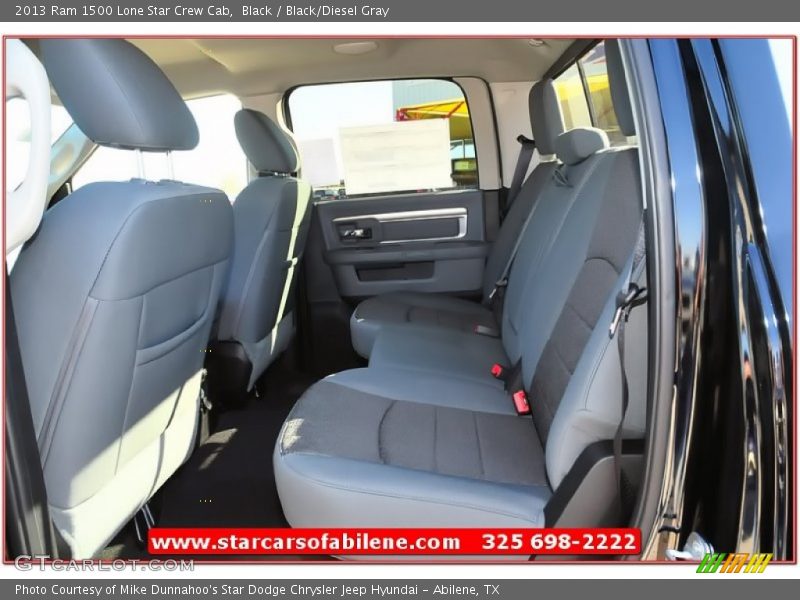 Black / Black/Diesel Gray 2013 Ram 1500 Lone Star Crew Cab