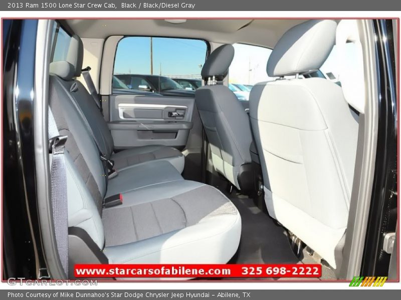 Black / Black/Diesel Gray 2013 Ram 1500 Lone Star Crew Cab