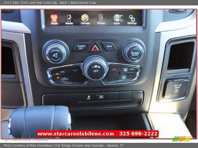 Black / Black/Diesel Gray 2013 Ram 1500 Lone Star Crew Cab