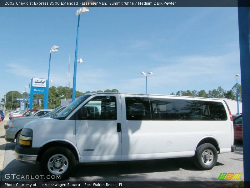 Summit White / Medium Dark Pewter 2003 Chevrolet Express 3500 Extended Passenger Van