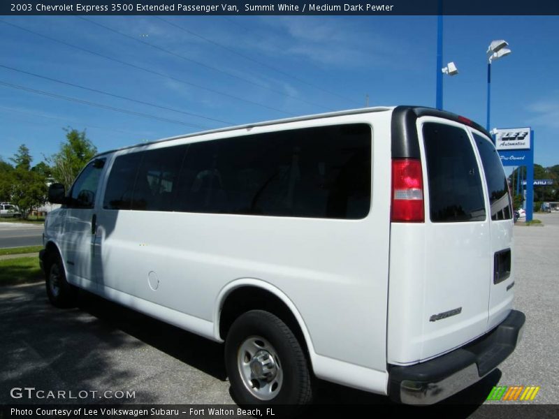 Summit White / Medium Dark Pewter 2003 Chevrolet Express 3500 Extended Passenger Van