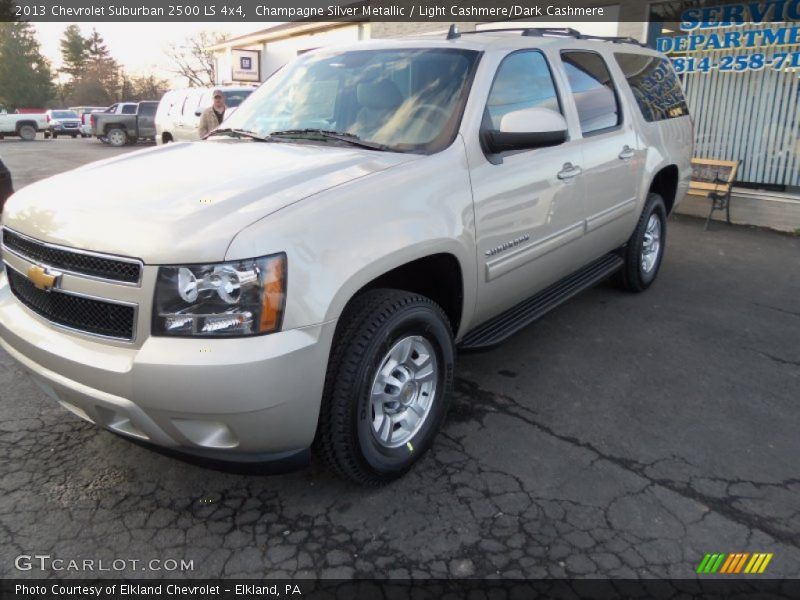 Champagne Silver Metallic / Light Cashmere/Dark Cashmere 2013 Chevrolet Suburban 2500 LS 4x4