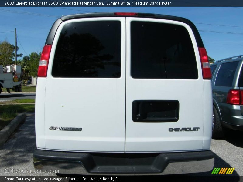 Summit White / Medium Dark Pewter 2003 Chevrolet Express 3500 Extended Passenger Van