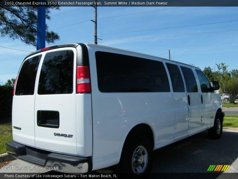 Summit White / Medium Dark Pewter 2003 Chevrolet Express 3500 Extended Passenger Van
