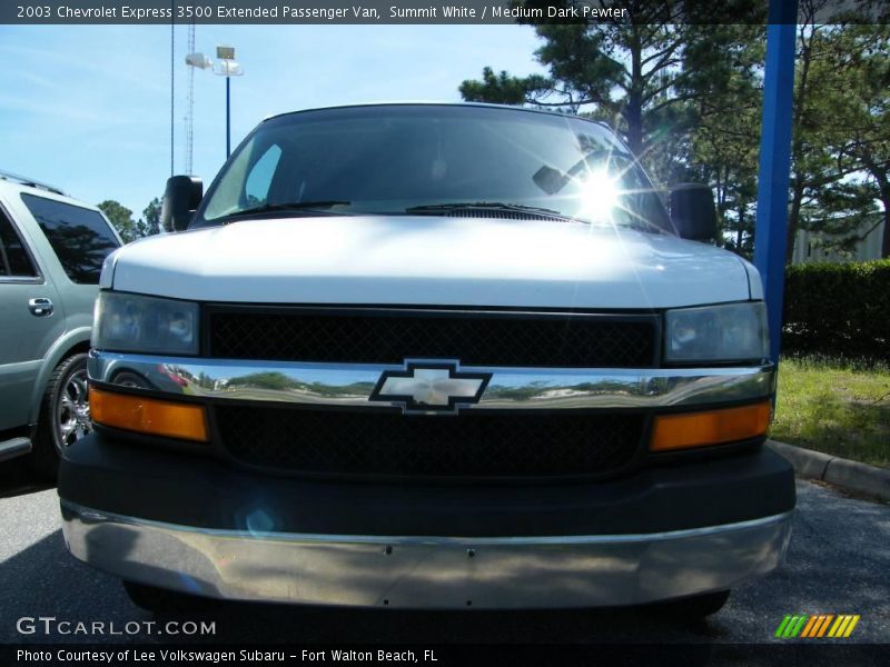 Summit White / Medium Dark Pewter 2003 Chevrolet Express 3500 Extended Passenger Van