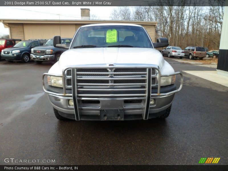 Bright White / Mist Gray 2001 Dodge Ram 2500 SLT Quad Cab