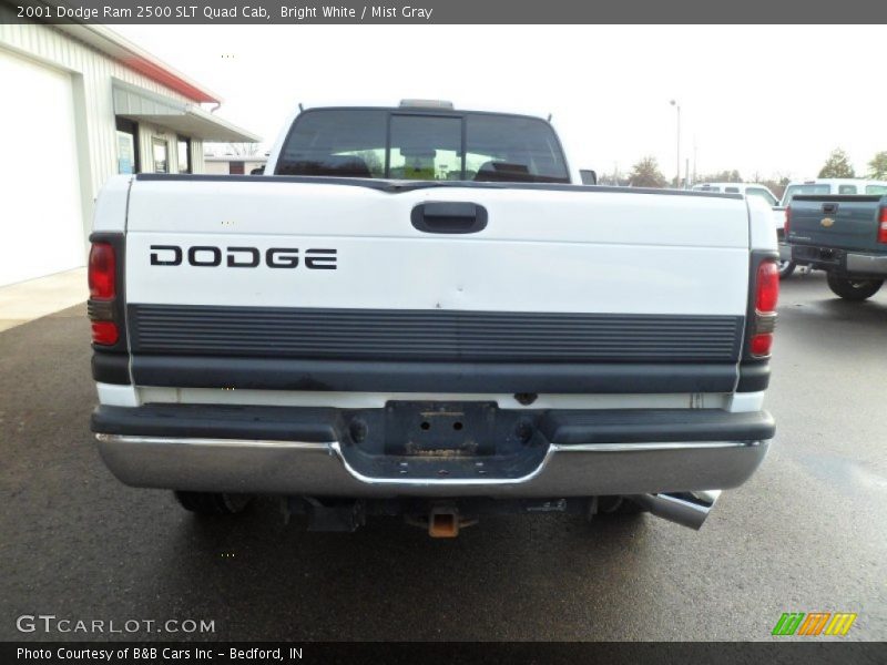 Bright White / Mist Gray 2001 Dodge Ram 2500 SLT Quad Cab