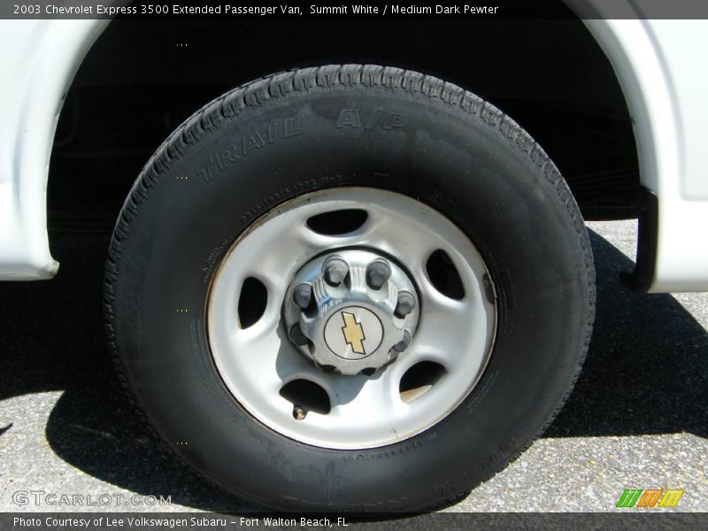 Summit White / Medium Dark Pewter 2003 Chevrolet Express 3500 Extended Passenger Van