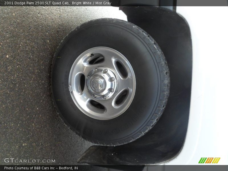 Bright White / Mist Gray 2001 Dodge Ram 2500 SLT Quad Cab