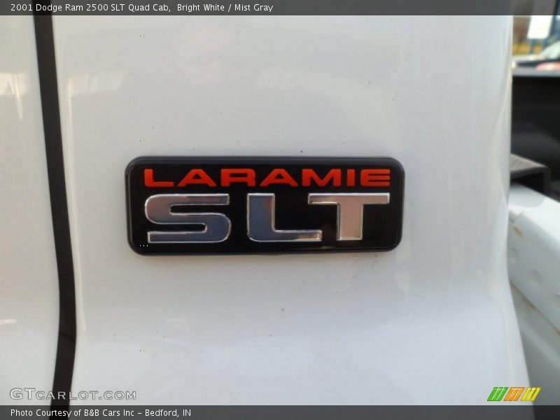 Bright White / Mist Gray 2001 Dodge Ram 2500 SLT Quad Cab