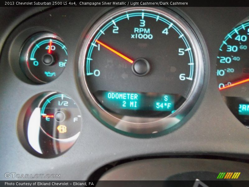 Champagne Silver Metallic / Light Cashmere/Dark Cashmere 2013 Chevrolet Suburban 2500 LS 4x4