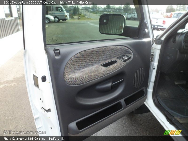 Bright White / Mist Gray 2001 Dodge Ram 2500 SLT Quad Cab