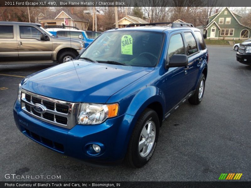 Blue Flame Metallic / Charcoal Black 2011 Ford Escape XLT 4WD