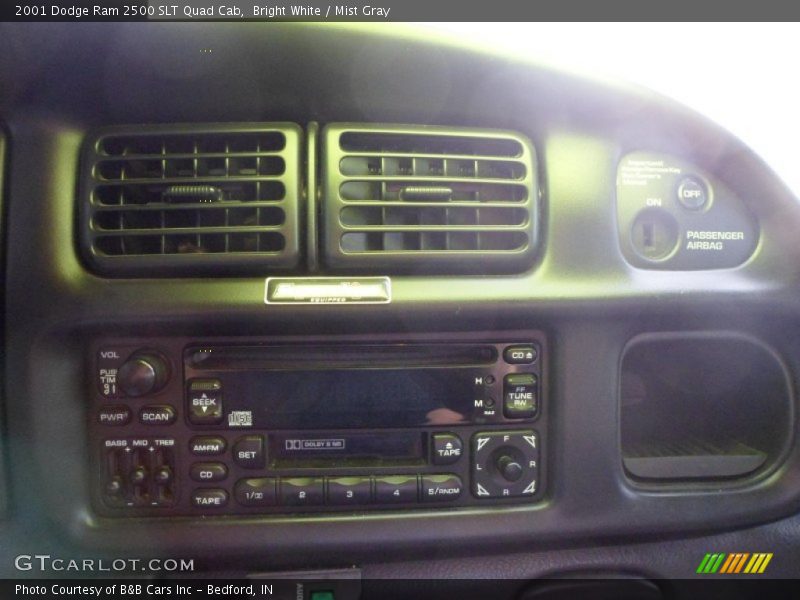 Bright White / Mist Gray 2001 Dodge Ram 2500 SLT Quad Cab