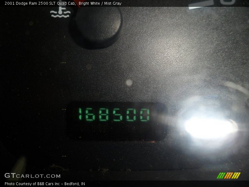 Bright White / Mist Gray 2001 Dodge Ram 2500 SLT Quad Cab