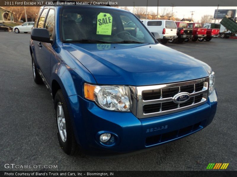 Blue Flame Metallic / Charcoal Black 2011 Ford Escape XLT 4WD