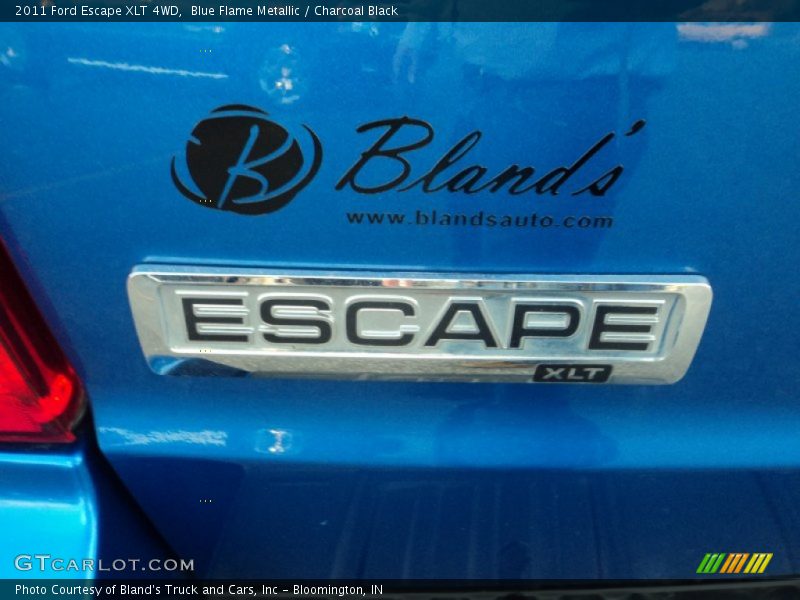 Blue Flame Metallic / Charcoal Black 2011 Ford Escape XLT 4WD